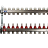 STOUT Коллектор из нержавеющей стали в сборе с расходомерами 1"-3/4" 11 вых.