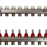 STOUT Коллектор из нержавеющей стали с расходомерами 1"-3/4" 8 вых.