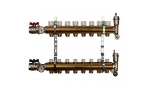 STOUT Коллектор из нержавеющей стали в сборе без расходомеров 1"-3/4" 8 вых.